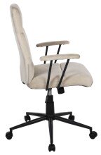 Bürostuhl >Fina< ergonomischer Wippmechanik, sand, Velours - 57x103x57cm (BxHxT)
