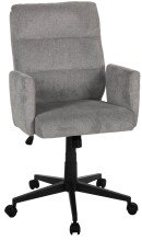 Bürostuhl >Charly< Taschenfederkern, in grau, Kordstoff - 64x96x64cm (BxHxT)