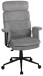 Chefsessel >Junis< höhenverstellbarer Kopfstütze, grau, Webstoff - 77x118x77cm (BxHxT)