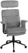Chefsessel >Junis< höhenverstellbarer Kopfstütze, grau, Webstoff - 77x118x77cm (BxHxT)