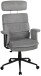 Chefsessel >Junis< höhenverstellbarer Kopfstütze, grau, Webstoff - 77x118x77cm (BxHxT)