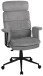 Chefsessel >Junis< höhenverstellbarer Kopfstütze, grau, Webstoff - 77x118x77cm (BxHxT)