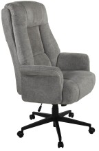 Chefsessel >Otto< 150 kg belastbar, grau, Webstoff - 74x122x74cm (BxHxT)