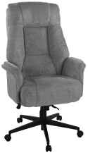 Chefsessel >Otto< 150 kg belastbar, grau, Webstoff - 74x122x74cm (BxHxT)