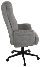 Chefsessel >Otto< 150 kg belastbar, grau, Webstoff - 74x122x74cm (BxHxT)