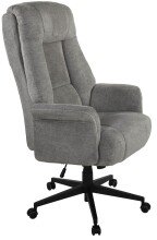 Chefsessel >Otto< 150 kg belastbar, grau, Webstoff - 74x122x74cm (BxHxT)