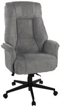Chefsessel >Otto< 150 kg belastbar, grau, Webstoff - 74x122x74cm (BxHxT)