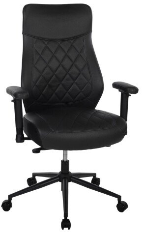 Bürostuhl >Homepro< Rautensteppung, schwarz, Mikrofaser - 67x109x67cm (BxHxT)
