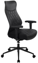 Bürostuhl >Homepro< Rautensteppung, schwarz, Mikrofaser - 67x109x67cm (BxHxT)