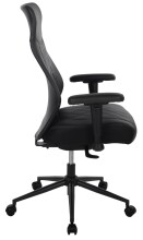 Bürostuhl >Homepro< Rautensteppung, schwarz, Mikrofaser - 67x109x67cm (BxHxT)