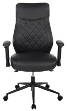 Bürostuhl >Homepro< Rautensteppung, schwarz, Mikrofaser - 67x109x67cm (BxHxT)