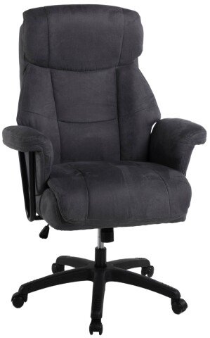 Chefsessel >Mauro< 150kg, Taschenfederkern, anthrazit, Mikrofaser - 73x114x73cm (BxHxT)