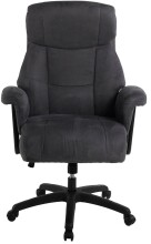 Chefsessel >Mauro< 150kg, Taschenfederkern, anthrazit, Mikrofaser - 73x114x73cm (BxHxT)