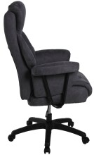 Chefsessel >Mauro< 150kg, Taschenfederkern, anthrazit, Mikrofaser - 73x114x73cm (BxHxT)
