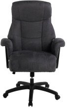 Chefsessel >Mauro< 150kg, Taschenfederkern, anthrazit, Mikrofaser - 73x114x73cm (BxHxT)