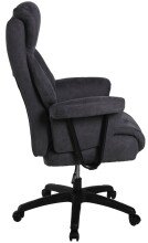 Chefsessel >Mauro< 150kg, Taschenfederkern, anthrazit, Mikrofaser - 73x114x73cm (BxHxT)