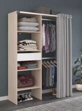 Vorhang-Schrank >Bari 2< 2 Stangen, 5 Fächer,...