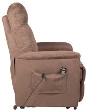 TV-Sessel >Pylos< Aufstehhilfe, Relaxfunktion, braun, Mikrofaser - 77x85x95cm (BxHxT)