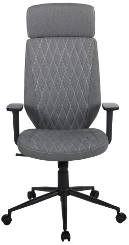 Chefsessel >Wanja< ergonomisch, Ziernähte, dunkelgrau, Filzstoff - 66x120x66cm (BxHxT)