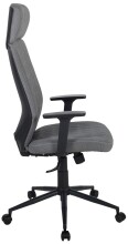 Chefsessel >Wanja< ergonomisch, Ziernähte, dunkelgrau, Filzstoff - 66x120x66cm (BxHxT)