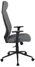 Chefsessel >Wanja< ergonomisch, Ziernähte, dunkelgrau, Filzstoff - 66x120x66cm (BxHxT)