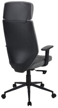 Chefsessel >Wanja< ergonomisch, Ziernähte, dunkelgrau, Filzstoff - 66x120x66cm (BxHxT)