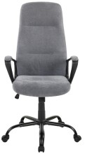 Chefsessel >Merlin< ergonomisch, kieselgrau, Webstoff - 64x111x64cm (BxHxT)