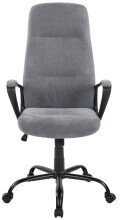 Chefsessel >Merlin< ergonomisch, kieselgrau, Webstoff - 64x111x64cm (BxHxT)