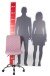 Bürostuhl >Milo< Kinder- und Jugendzimmer, ergonomisch, rosa - 54x84x54cm (BxHxT)