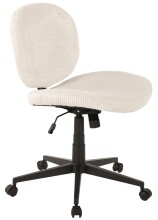 Bürostuhl >Tilo< ergonomisch, in creme, Kordstoff - 61x90x61cm (BxHxT)