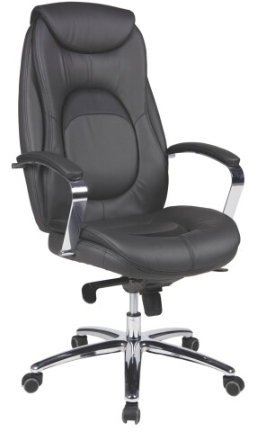 Chefsessel >Mattes< belastbar bis 150kg, Anthrazit / Schwarz - 65x120x65cm (BxHxT)