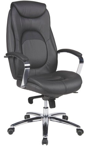 Chefsessel >Mattes< belastbar bis 150kg, Anthrazit / Schwarz - 65x120x65cm (BxHxT)