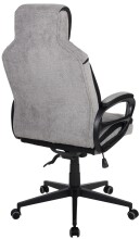 Chefsessel >Sandro< ergonomisch, grau / schwarz, Webstoff - 66x117x66cm (BxHxT)