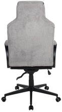 Chefsessel >Sandro< ergonomisch, grau / schwarz, Webstoff - 66x117x66cm (BxHxT)