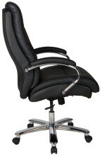 Chefsessel >Federico< bis 180kg belastbar, Taschenfederkern, schwarz - 81x113x81cm (BxHxT)