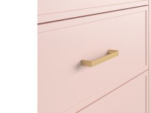 Hochkommode >Bendik< 4 Schubladen, in Rot, MDF/Kautschukholz - 76x106x50cm (BxHxT)