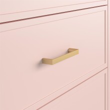 Hochkommode >Bendik< 4 Schubladen, in Rot, MDF/Kautschukholz - 76x106x50cm (BxHxT)