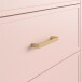Hochkommode >Bendik< 4 Schubladen, in Rot, MDF/Kautschukholz - 76x106x50cm (BxHxT)