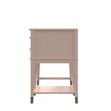 Schreibtisch >Bendik< 2 Schubladen, Rot, MDF/Kautschukholz/Metall - 115x77x49cm (BxHxT)