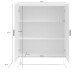 Hochschrank >Asia< in Anthrazit - 90x125x40cm (BxHxT)
