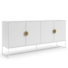 Sideboard >Asia< in Weiß - 180x82x40cm (BxHxT)