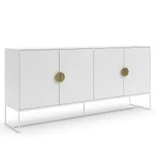 Sideboard >Asia< in Weiß - 180x82x40cm (BxHxT)