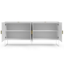 Sideboard >Asia< in Weiß - 180x82x40cm (BxHxT)