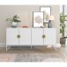 Sideboard >Asia< in Weiß - 180x82x40cm (BxHxT)