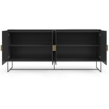 Sideboard >Asia< in Anthrazit - 180x82x40cm (BxHxT)