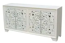 Sideboard >Kalita< in Weiß, Massivholz -...
