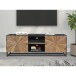 Lowboard >Madira< in Schwarz, Mangoholz/Metall - 140x50x40cm (BxHxT)