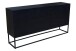 Sideboard >Madira< in Schwarz, Mangoholz/Metall - 180x90x40cm (BxHxT)