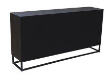 Sideboard >Madira< in Schwarz, Mangoholz/Metall - 180x90x40cm (BxHxT)