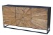 Sideboard >Madira< in Schwarz, Mangoholz/Metall - 180x90x40cm (BxHxT)